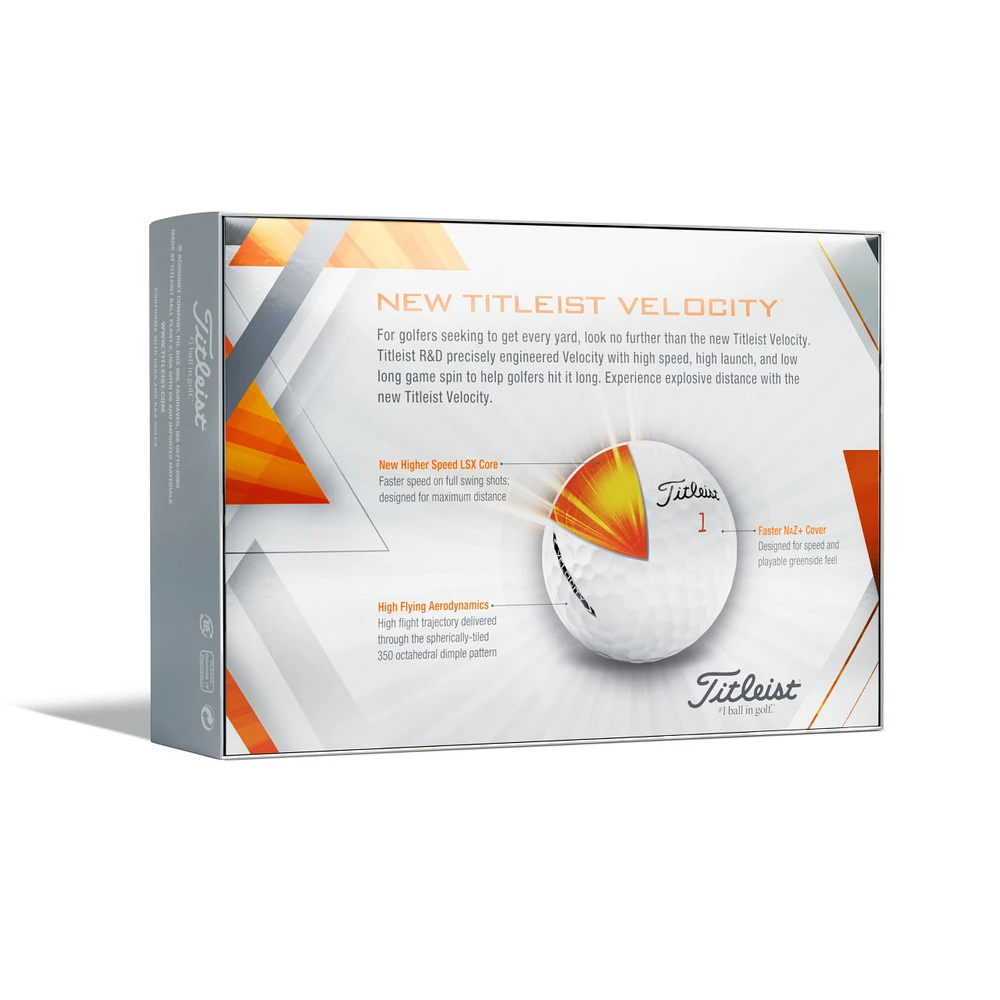 Titleist Velocity Golf Balls - 2022 4 Titleist Velocity Golf Balls - 2022 - Image 2
