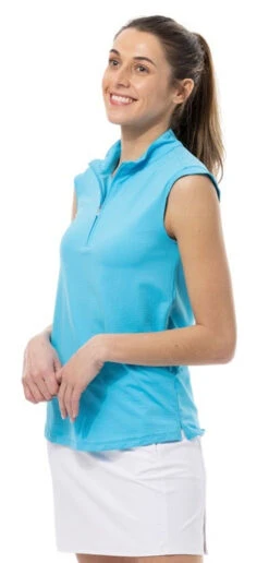 SanSoleil Soltek Sleeveless Cap Sleeve Mock -Hot Sale Golf Shop 900634 car 00894.1678836487