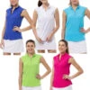 SanSoleil Soltek Sleeveless Cap Sleeve Mock -Hot Sale Golf Shop 900634 30547.1678836486