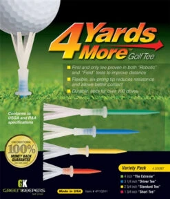 4 Yards More Golf Tees - Variety (4 Pak)