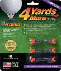 4 Yards More Golf Tees - 4Hybrid (6 Pak)