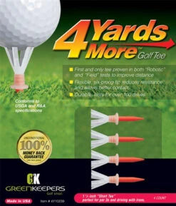 4 Yards More Golf Tees - Red 1 3/4 (4 Pak)