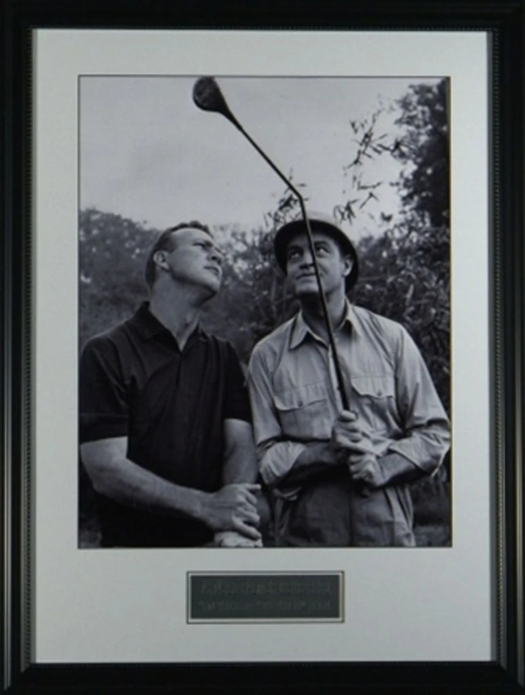Golf And Comedy Legends Arnold Palmer & Bob Hope Unsigned Black And White Photograph- 22x29".Framed Artwork 3 Golf And Comedy Legends Arnold Palmer & Bob Hope Unsigned Black And White Photograph- 22x29".Framed Artwork