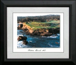 Pebble Beach Hole #7 - Framed Artwork