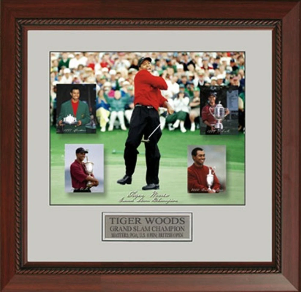 Tiger Woods Grand Slam - 22 X 25" Framed Artwork 3 Tiger Woods Grand Slam - 22 X 25" Framed Artwork