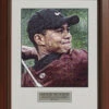 Tiger Woods Grand Slam Champion Photo Mosaic - 22" X 25" Framed Artwork