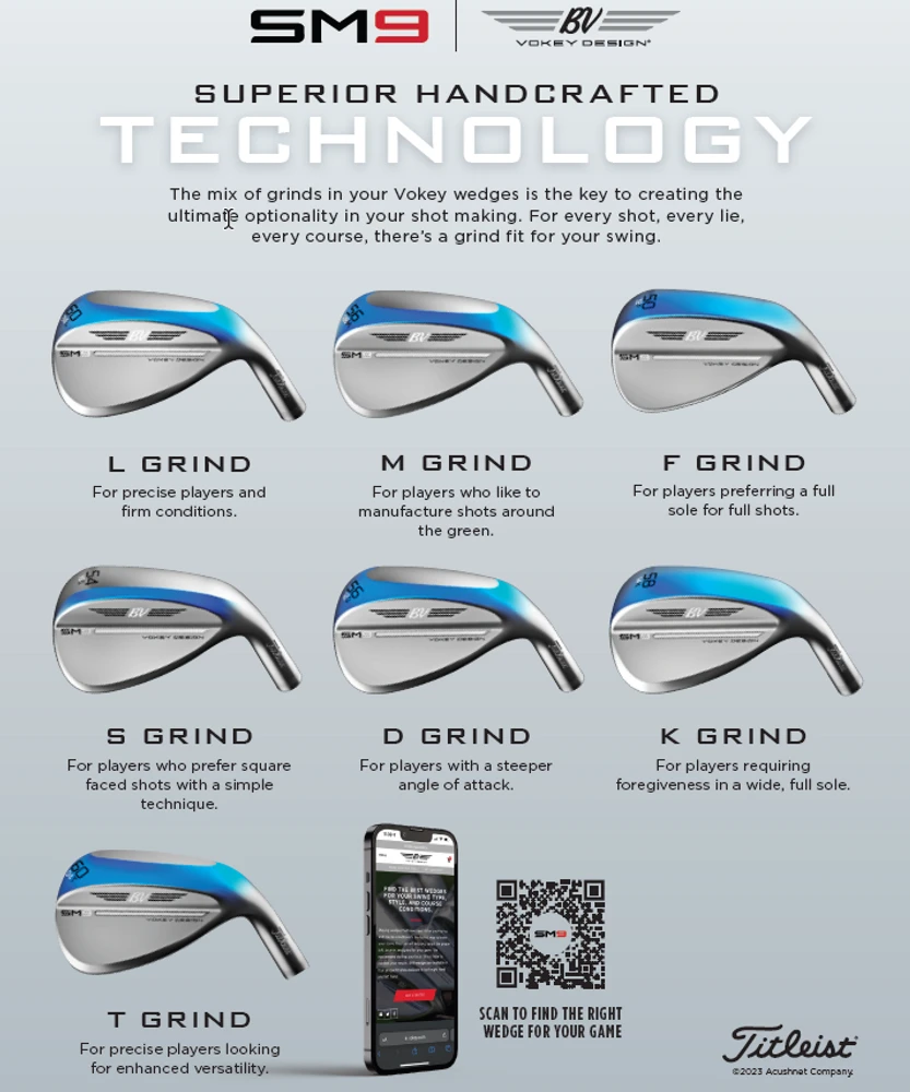 Titleist Vokey Design SM9 Brushed Steel Wedges 5 Titleist Vokey Design SM9 Brushed Steel Wedges - Image 3