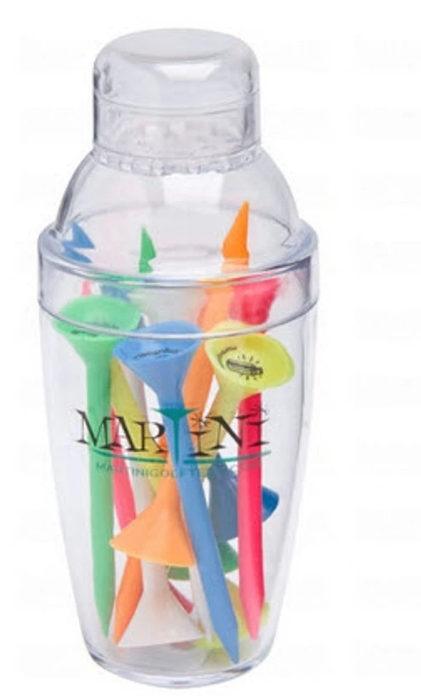 Snowden Golf Martini Tees And Shaker - 12pk 3 Snowden Golf Martini Tees And Shaker - 12pk