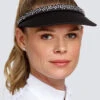 Tail Rhinestone Embellished Visor -Hot Sale Golf Shop Tail Rhinestone Visor blk2 64604.1666725632