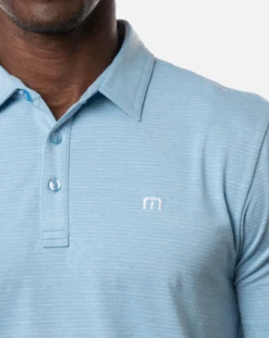 TravisMathew Men's Heater Polo -Hot Sale Golf Shop heater hblue 27452.1652823229